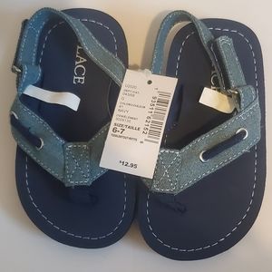 Denim baby sandals